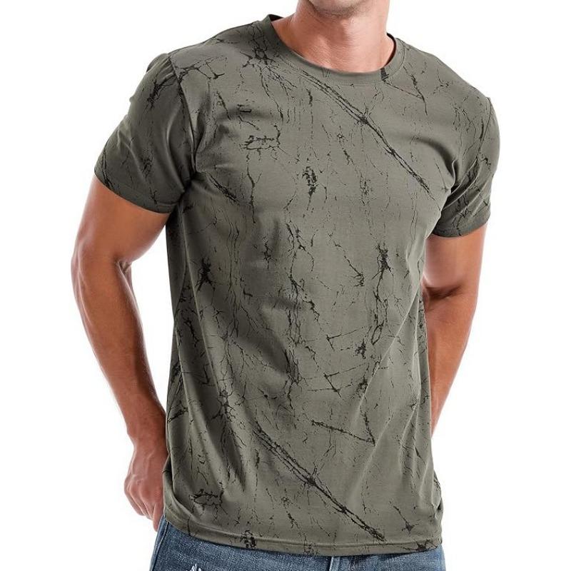 Men's 3D T-shirt Printed with Summer Short Sleeved Shirt, Fashionable Round Neck T-shirt, Plus Size Men's Clothing