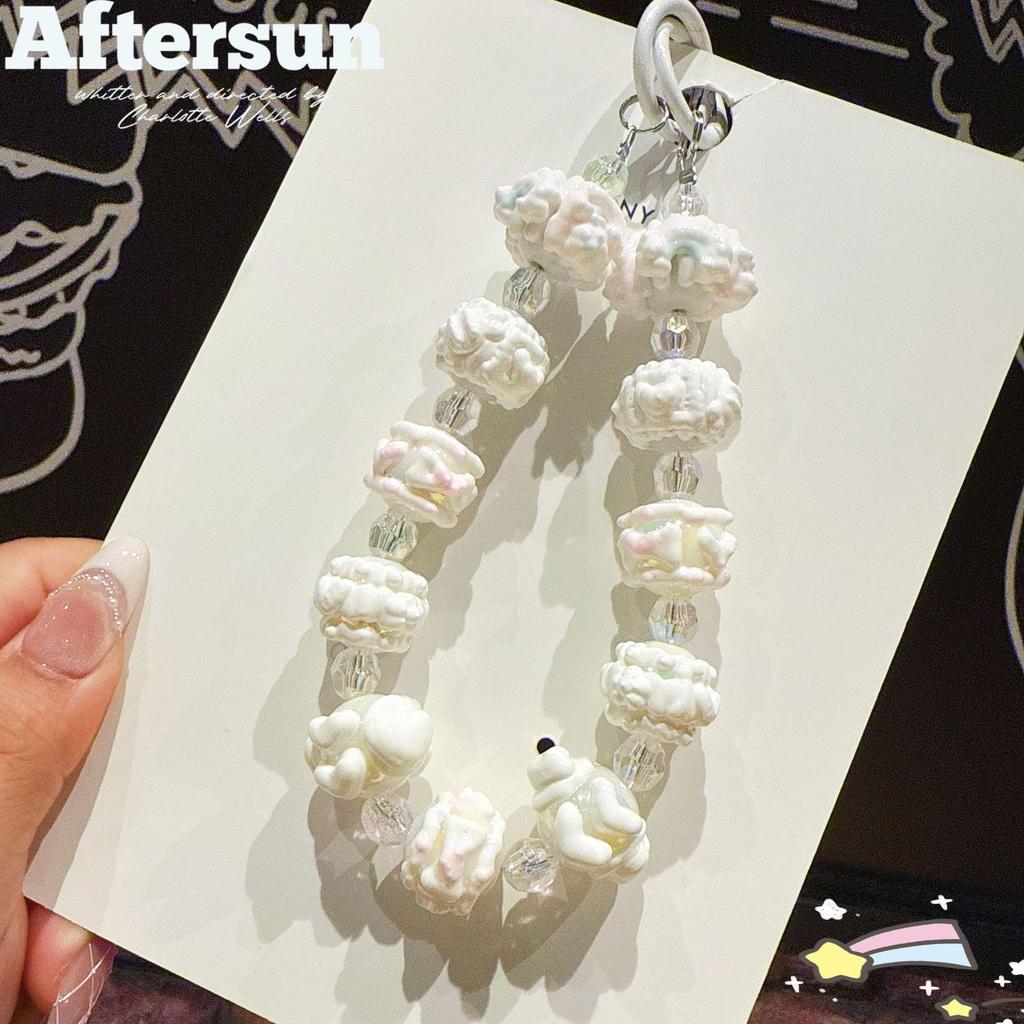 Hand-Painted Beaded Phone Lanyard & Keychain Charm