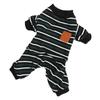 Striped Dog Pajamas Fashionable Cute Warm Comfortable Stretchy Dog Jumpsuit for Dogs Puppies Cats