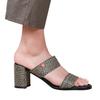 Tacones altos con plataforma extra anchos y tiras Slayed para mujer