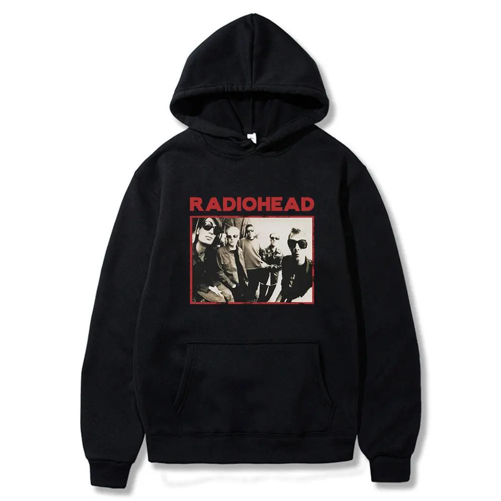 Vintage Rock Band Radiohead Hoodie Hip Hop Everything Music Album Print Sweatshirt Harajuku Streetwear Oversize Hoodies Teens