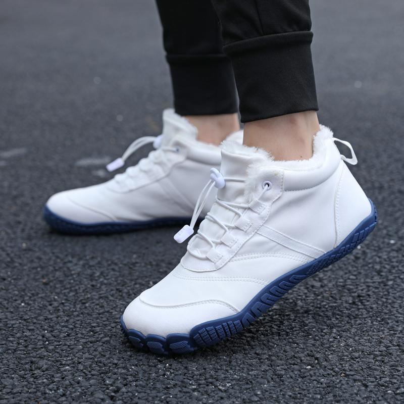 Men Winter Outdoor Velvet Warm Snow Boots Walking Shoes Waterproof Ski Shoes High-Top Large Size Cotton Boots Thick Cotton Shoes