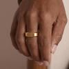 18K Gullbelagt Rustfritt Stål Møtrikk Design Ring - Europeisk & Amerikansk Mote, Enkel & Allsidig.