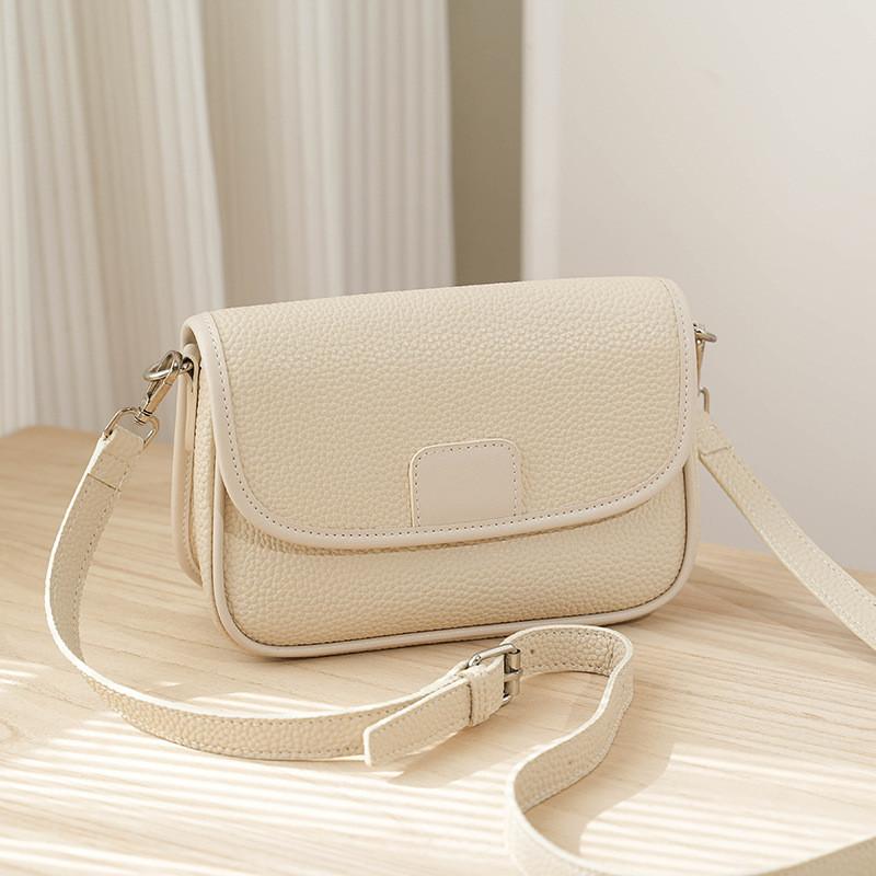 IELGY Solid Color PU Messenger Bag Ladies Shoulder Small Square Bag
