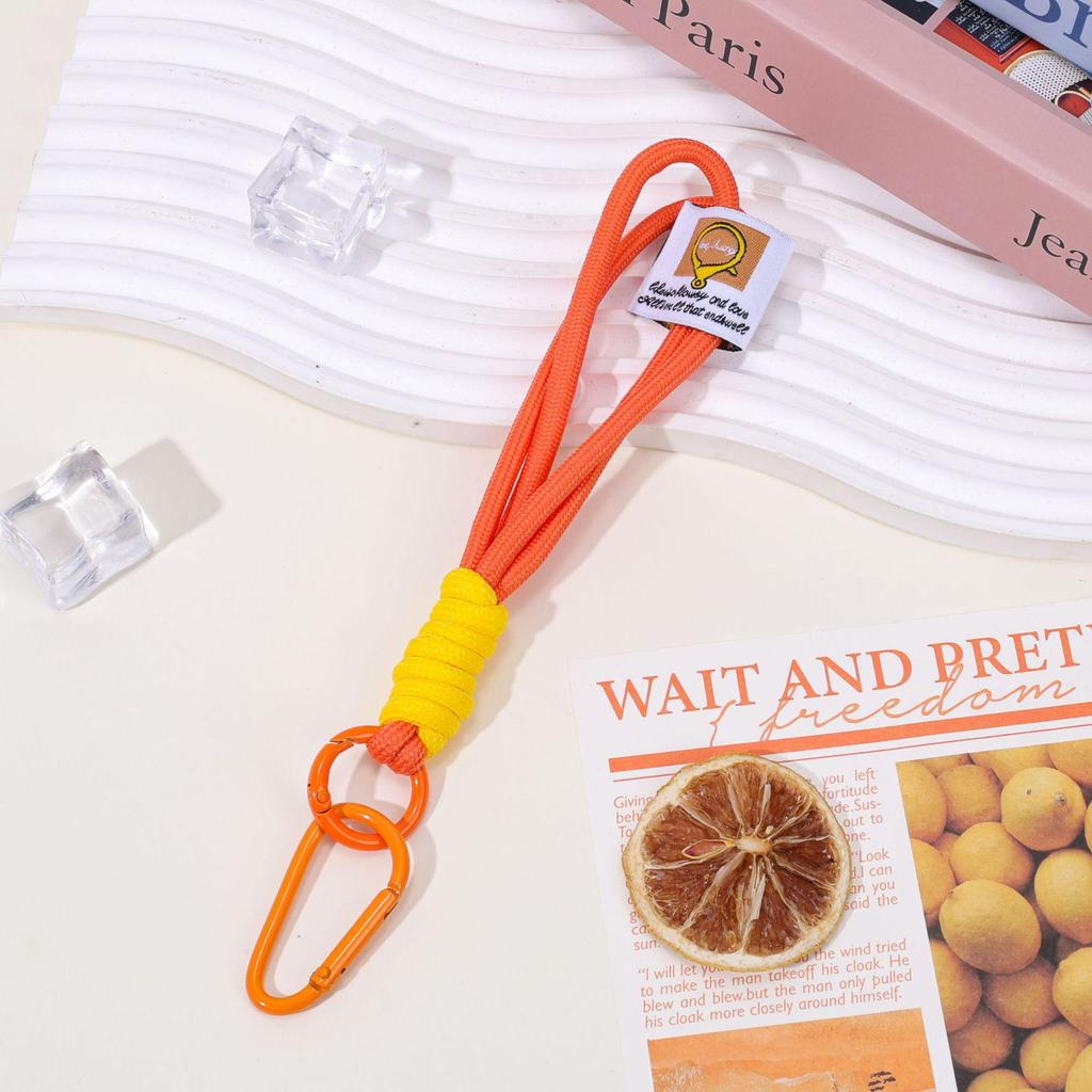 Wrist Style Colorblock Keychain Lanyard: Anti-Lost Short Backpack or Phone Pendant for Men & Women