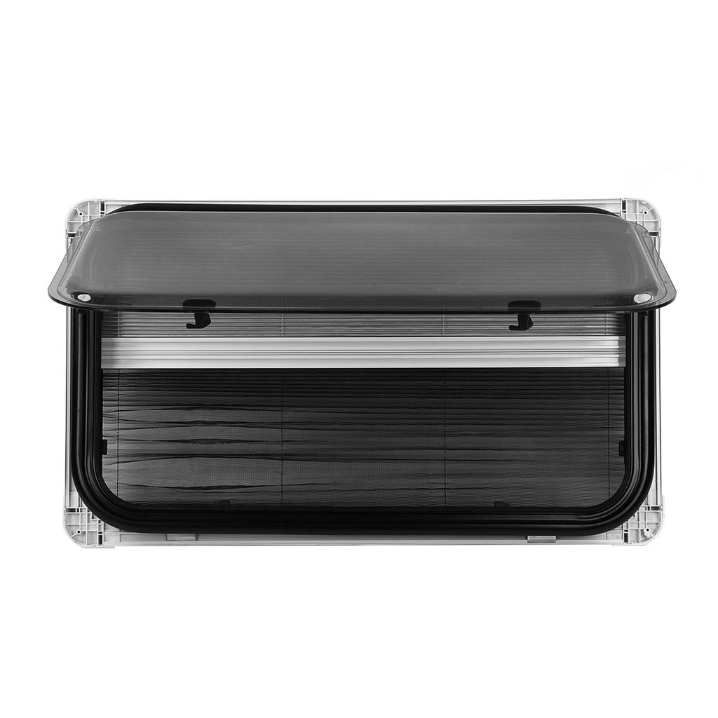 Fereastră RV cu deschidere prin împingere 900x500mm Strat dublu Rezistentă la UV Unghi de deschidere 75 grade Fereastră de ieșire externă cu