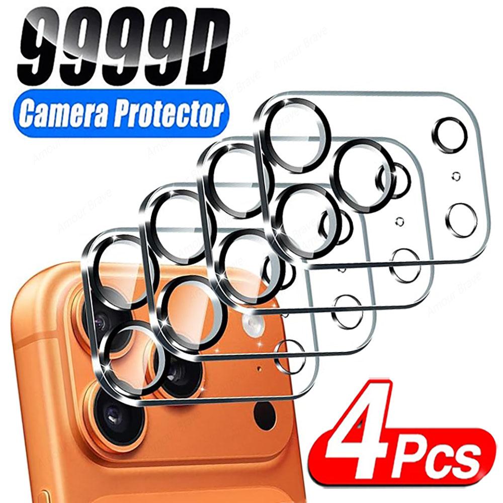 4pcs Full Cover Back Camera Protector For iphone 17 15 14 16 Pro Max Plus Air Lens Glass For iphone 17 Pro Max Glass Accessories 4