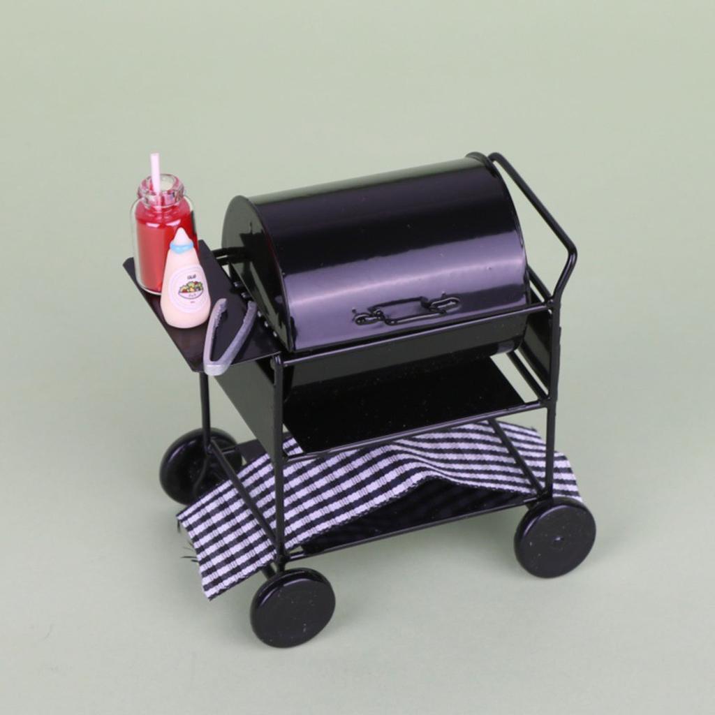Tiny Iron Grill Miniature For Dollhouses Enthusiasts To Create Outdoor Settings