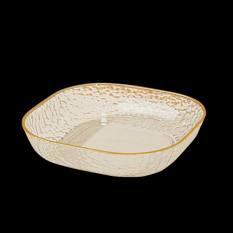 Shanzhongshan Gold Rim PET Bone Dish Set