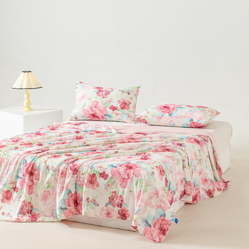 Cooling Blanket with Double Side Cold & Cooling Fabric Lightweight Breathable Cooled Summer Quilt Silky Air Condition Comforter