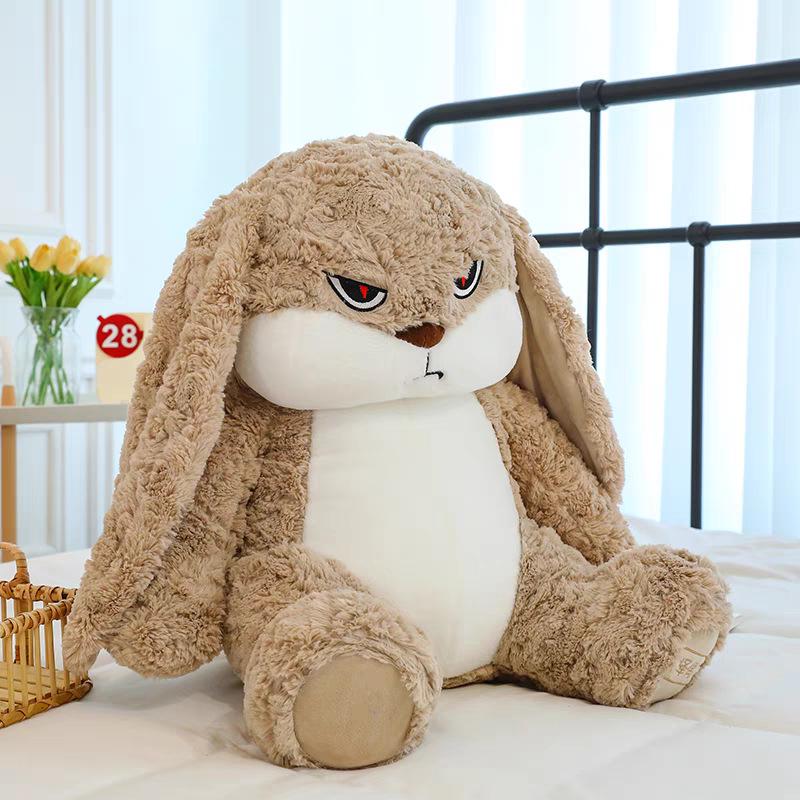 Cute Devil Long-Eared Rabbit Plush Doll - Comforting Stuffed Animal for Kids