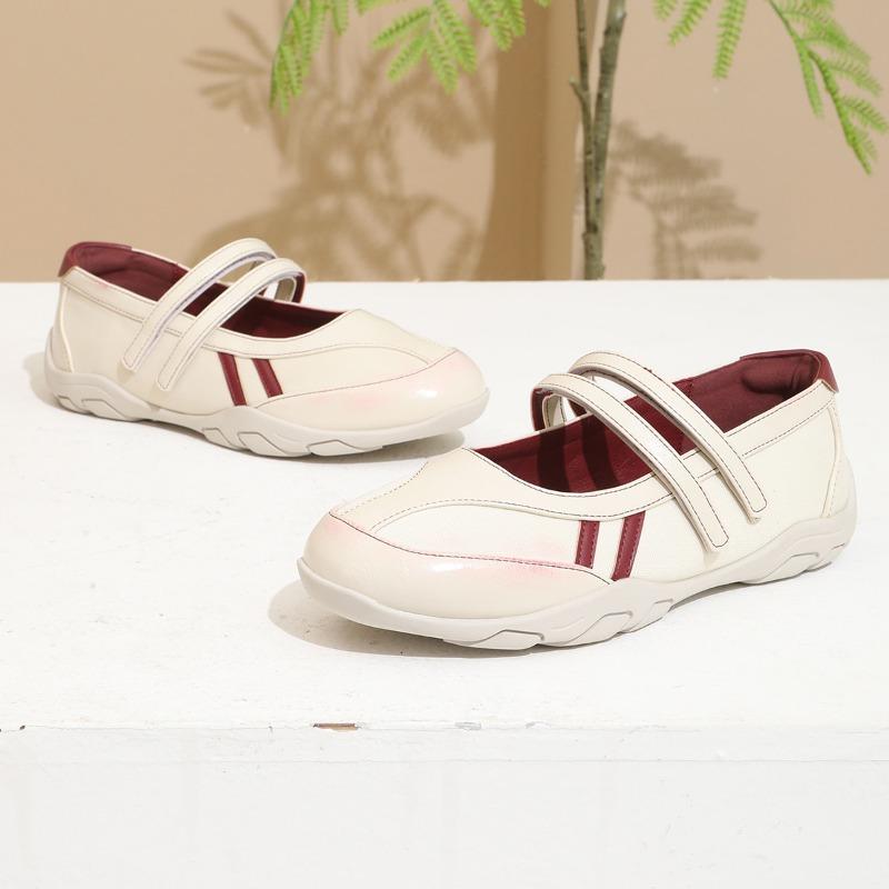 

Pure original ballet flat-bottomed dance shoes, new round head Velcro summer and autumn Mary Jane shoes 40