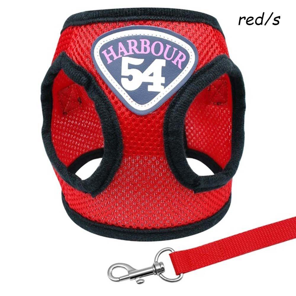 

Soft Soft Mesh Vest Harness Dog Pet Products Dog Supplies Cat Collar Dog Vest Leads Leash S красный