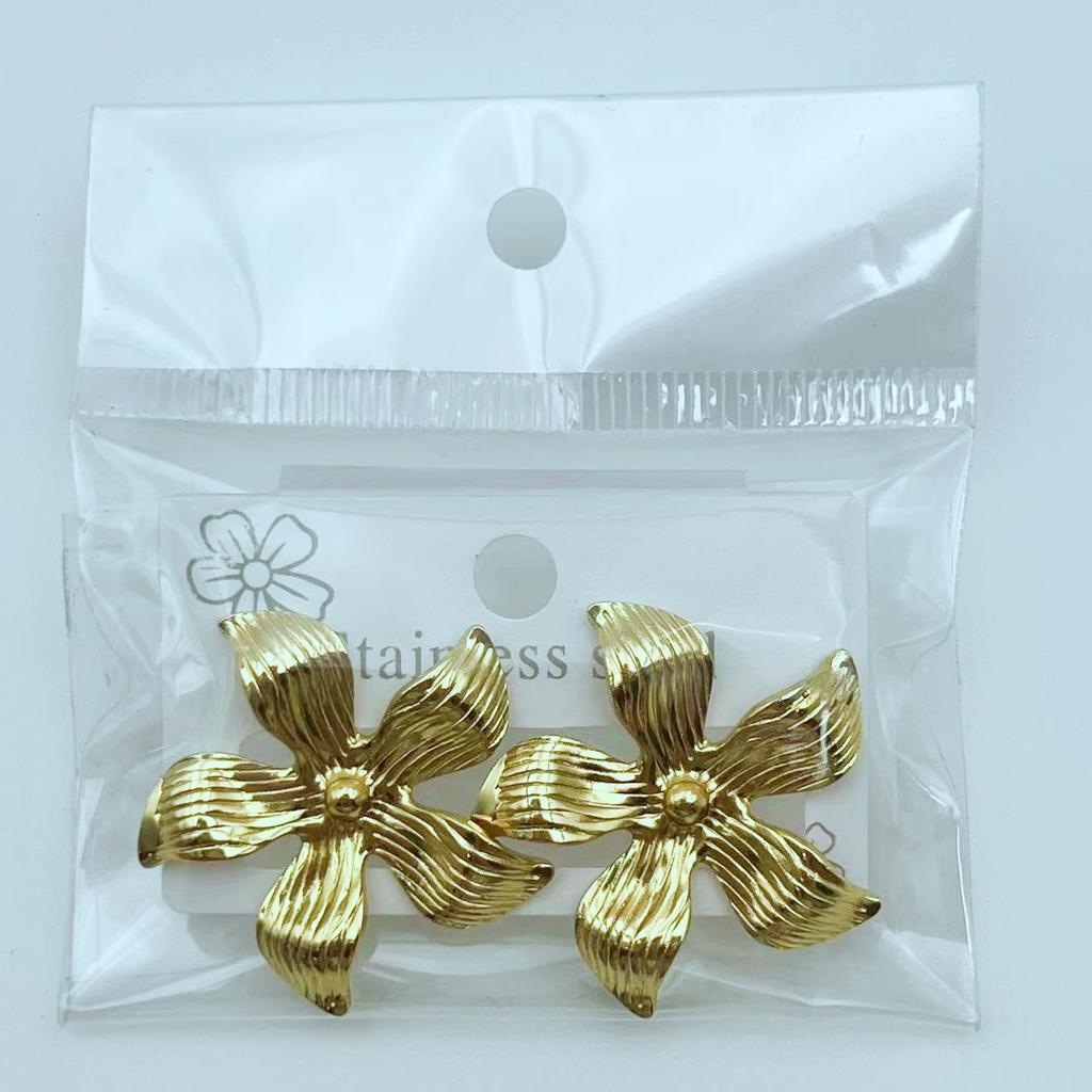 European American Trendy Cross-Border Punk Cold Wind Stainless Steel Earrings Geometric Irregular Drop Fashion Jewelry