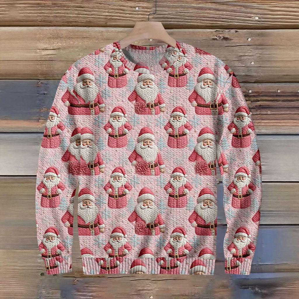 Lustiger Weihnachtspullover für Männer und Frauen, Feiertagspullover 2025, Neuartiges Rundhals-Sweatshirt, Festliches Geschenk