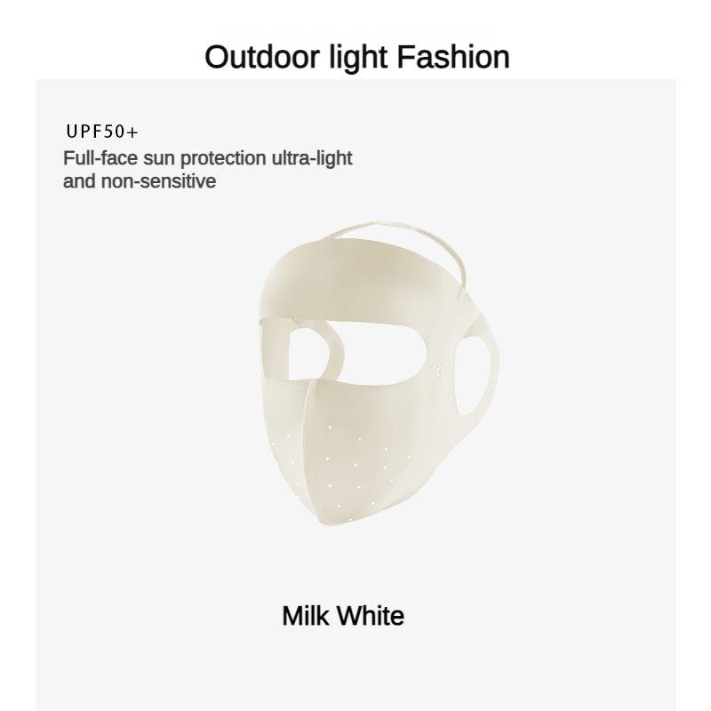 Sun Protection Mask Female UV Protection Summer Ice Silk Breathable Mask Sunshade Outdoor Riding Facekini Mask Sun Protection