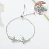 S925 Silver Adjustable Butterfly Bracelet Chain Link Women Bracelet Jewelry Party Trendy Anniversary Gifts