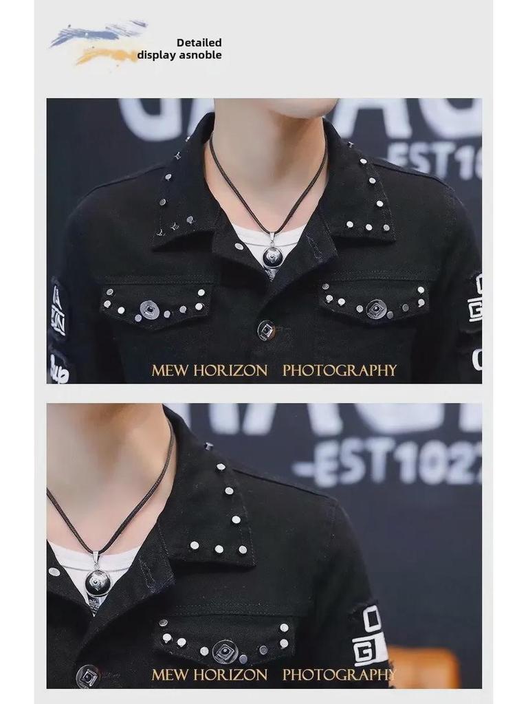 Men's Trendy Loose-Fit Denim Jacket - Spring/Autumn Fashion for Students