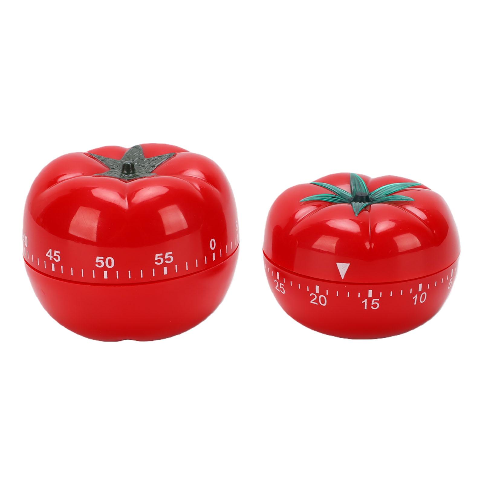Cosyhome 2Pcs Mechanical Timers Tomato Shaped Manual Timer For Kitchen Cooking Baking Home Classroom