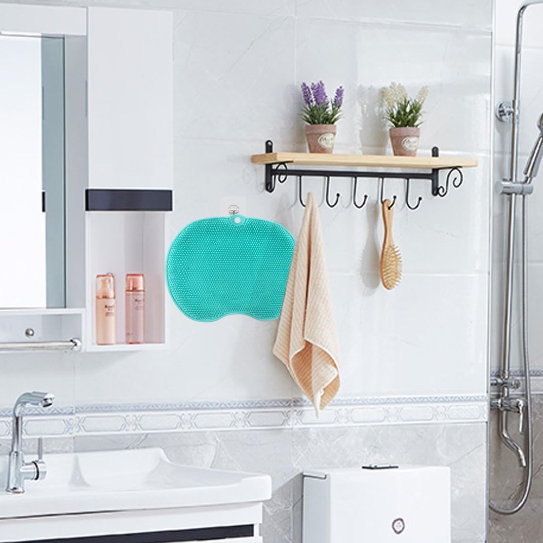 

Foot Shower Pad With Massage Features Exfoliating Shower Massage Easy To Relaxation And Cleaning And Well Made Scraper Foot Pad