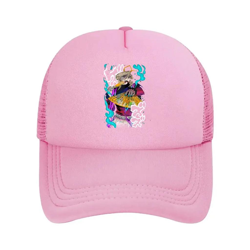Colorful Character Art - Inspired, Vibrant Anime Figure Design Mesh Baseball Cap