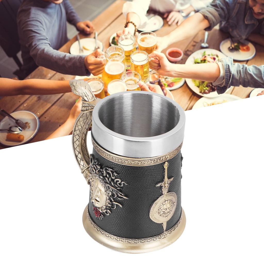Water Cup Innovative Stainless Steel Beer Whiskey Mug for Home Office Halloween Party