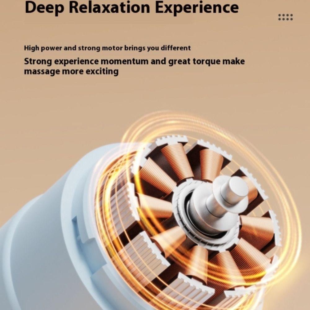 Electric Mini Fascia Massager 6-speed Self-assist Massage Muscle Relaxation Massager Portable 4-type Heads