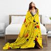 Pikachu Super Soft Blanket  Children Plush Bedding Throws Novelty Couch Chair Flannel Bedspread Sofa Bed Cover
