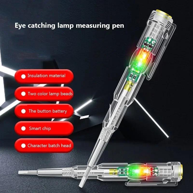 1/2/3pcs Intelligent Voltage Tester Pen 24/70-250V Induction Power Detector Pen Electric Indicator Screwdriver Indicator Tools