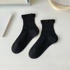Ladies Spring and Summer Thin Pure Color Lace Sweet Lovely Everything Boneless Breathable Pile Socks