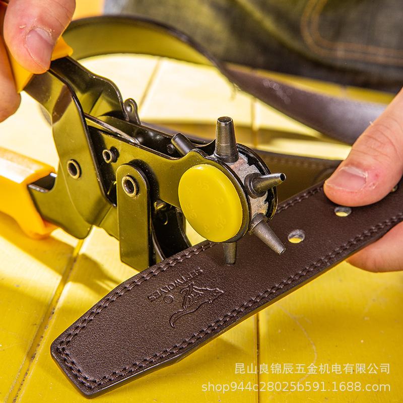 Deli Tools Labor-Saving Punch Pliers for Leather, Watch Straps, Bags, and Paper - Model DL0400 1919A B C