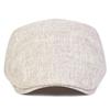 Berretto in Lino Traspirante Monocolore Estivo Unisex Cappello Casual da Esterno Leggero Cappelli Newsboy Cappelli da Viaggio