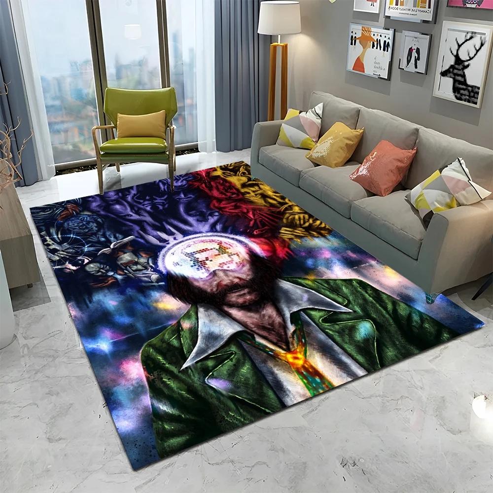 Disco Elysium Game Gamer Cartoon Carpet Rug for Home Living Room Bedroom Sofa Doormat Decor,kid Play Area Rug Non-slip Floor Mat