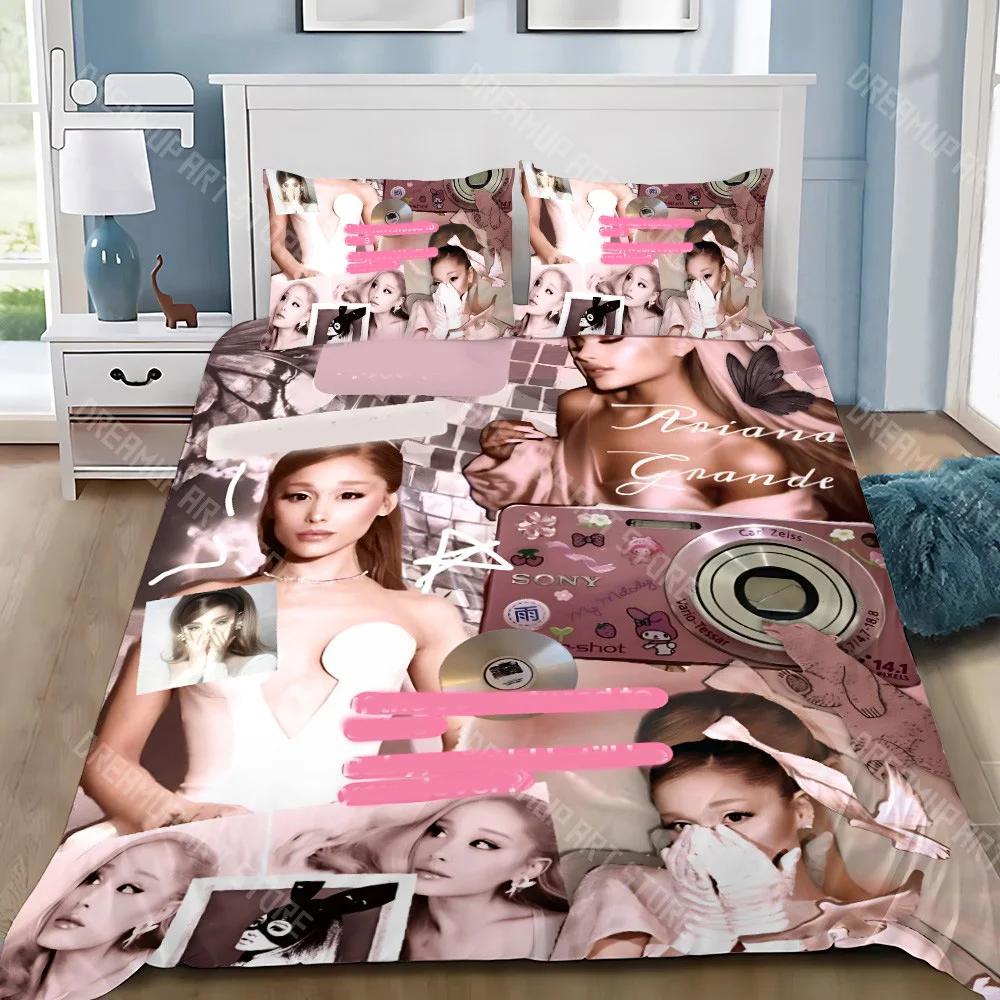 Singer Duvet Pillowcase Bedding Set Adult Boy A-Ariana G-Grande Girl Bedroom Decoration Children Gift Single Double Large Size