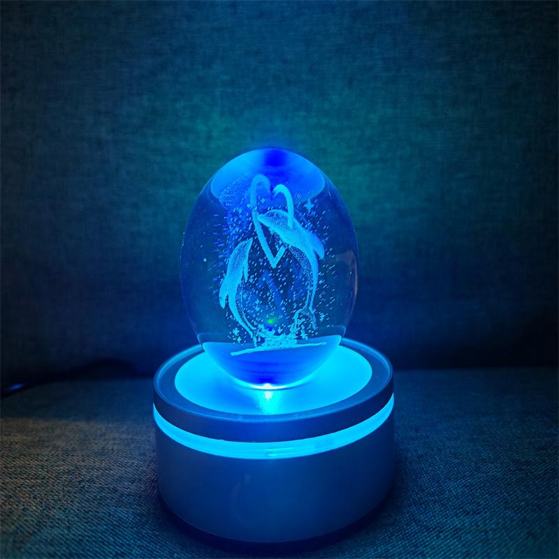 Veilleuse boule de cristal lumineuse planète galaxie astronaute 3D RVB lune lampe de table lampe d'ambiance décorations de table cadeaux pour enfants