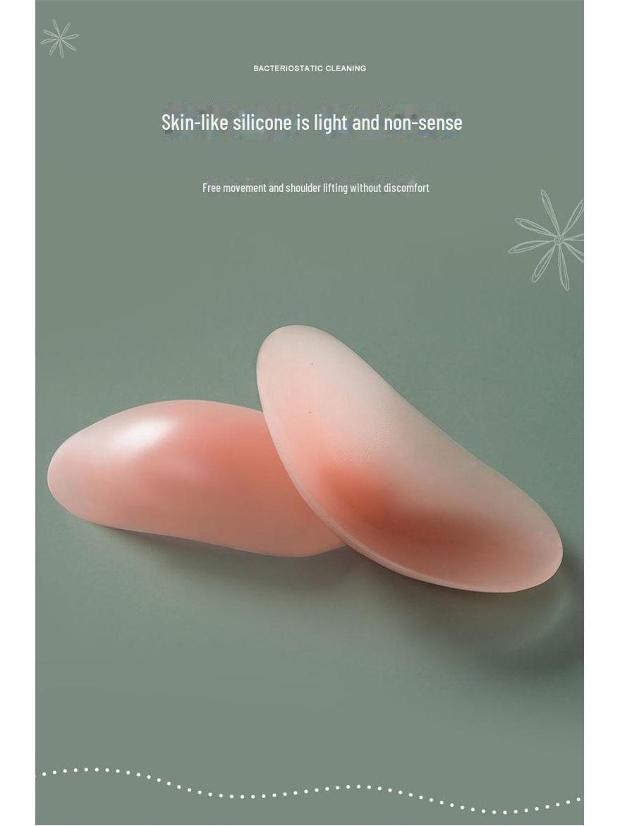 

Силиконовые нескользящие подплечники - невидимые самоклеящиеся узкие плечевые накладки для мужчин и женщин One Size розовый