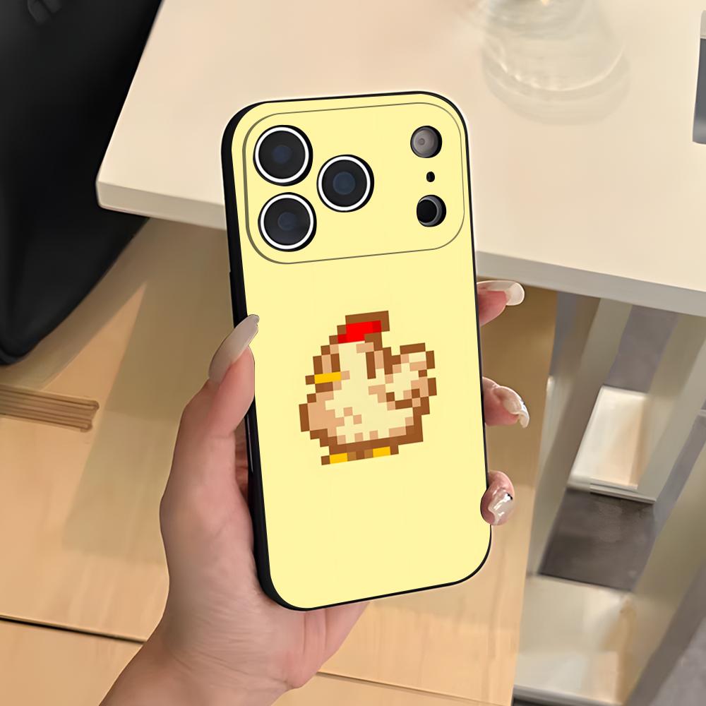 S-Stardew V-Valley Game Phone Case For IPhone 17 Air 16 E Pro Max 15 14 13 Mini 12 Pro 11 Max Plus Black Soft Shell