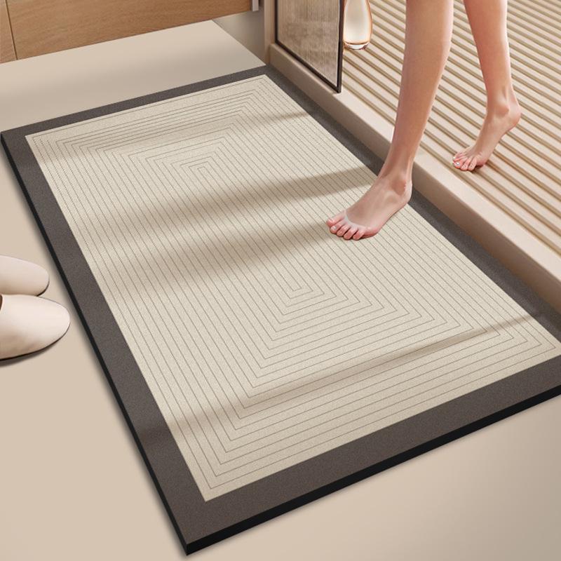 Absorbent Non-slip Diatomaceous Earth Bathroom Mat: Quick-drying, Stain-resistant, Easy-to-clean