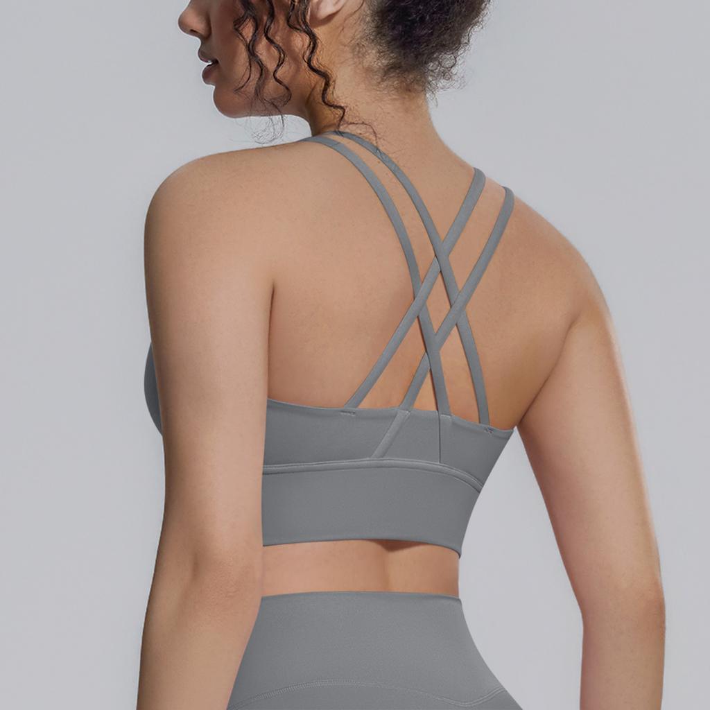Sports Bra With Beautiful Back, Cross-tight Yoga Vest, Shock-proof Nude Fitness Tight Top