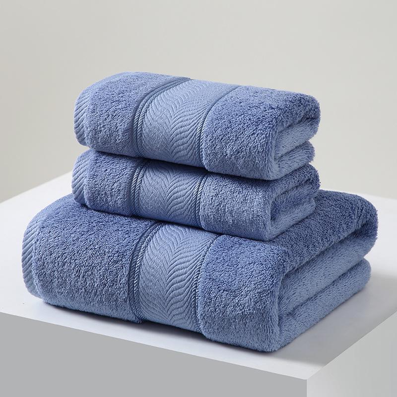 Premium All-Cotton Bath Towel: Thick, Soft, Absorbent, Antibacterial, Embroidered for Household and Hotel Use