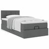 Maison Exclusive - Cadre de lit ottoman avec matelas gris foncé 80x200 cm tissu