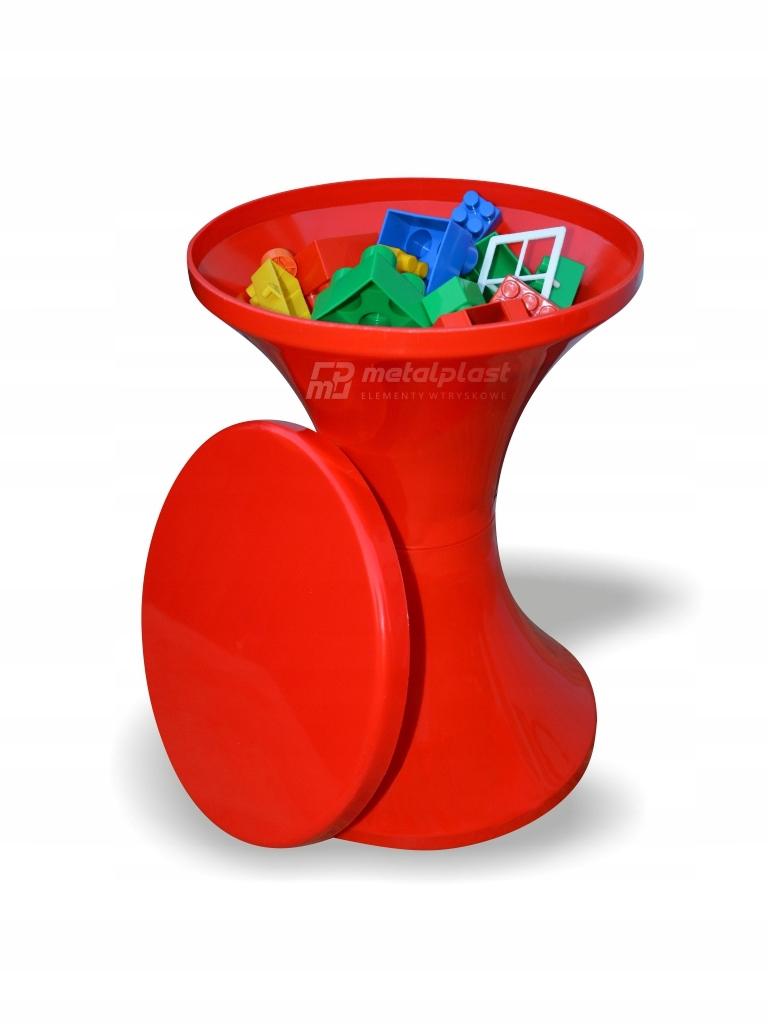 Plastic Hourglass Stool Polish Product Red