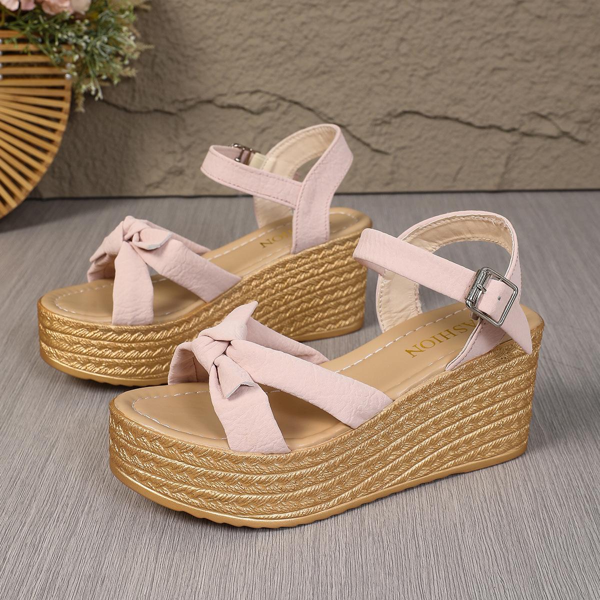 

Women S Summer Wedge Sandals 35 рожевий