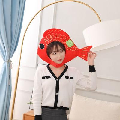Red Koi Hood Hat, Plush Hood, Photo Props, Photo Props, Cartoon Hood