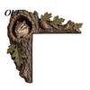 Rustic Cabin Decor Accessories Chipmunk Tree Door Topper, Squirrel Owl Wooden Frame Sign, Funny Whimsical Handcrafted Wall Art Animals Corner