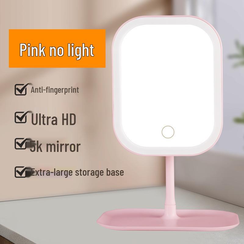 LED Light Desktop Makeup Mirror, Color-Changing Portable Mirror for Home and Dressing Table.
