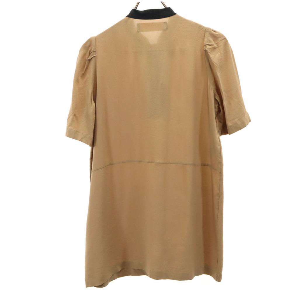 MARNI Portuguese Silk Short sleeve blouse 38 Brown pullover Women Used