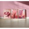 3pcs Pink Cowgirl Canvas Wall Art Funky Cowgirl Boots Posters Prints Paintings Western Flower Boots Hat Aesthetic Pictures Wall Decor for Preppy Room