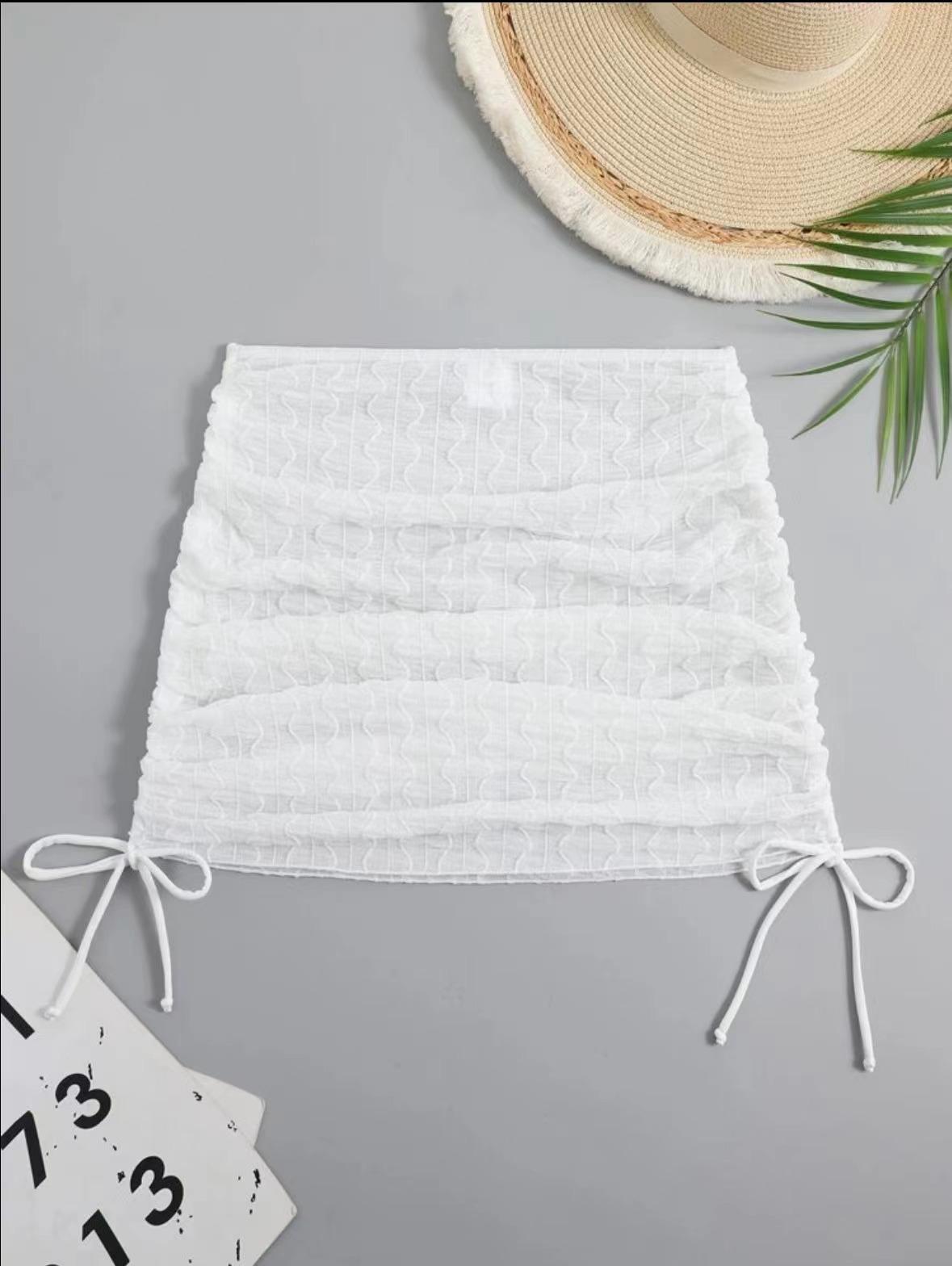 

В наличии 2024 Европейский и Американский Сексуальный Купальник Бикини из Сетки на Кулиске Small белый