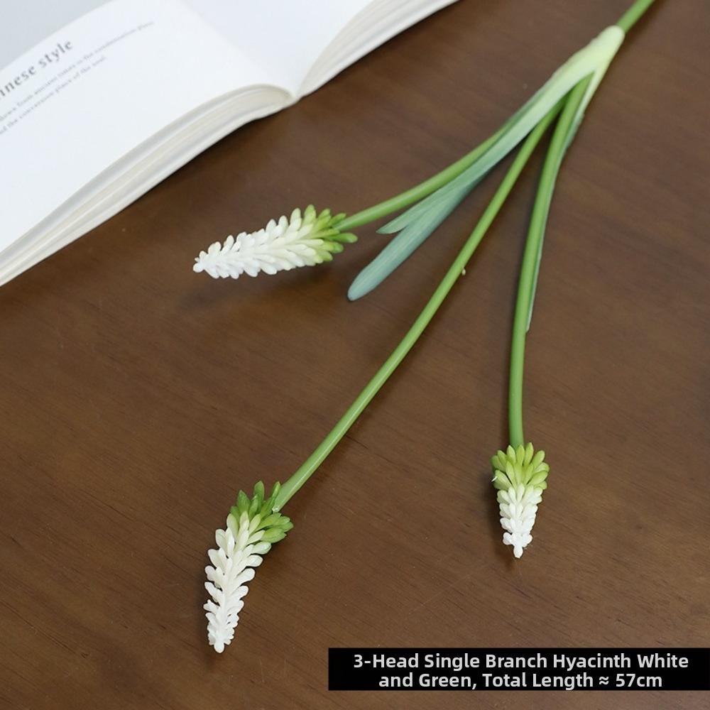 3D Grape Hyacinths Artificial Flowers with Leaves Lifelike Artificial Hyacinth Bouquet Fake Bouquet Wedding Decoration